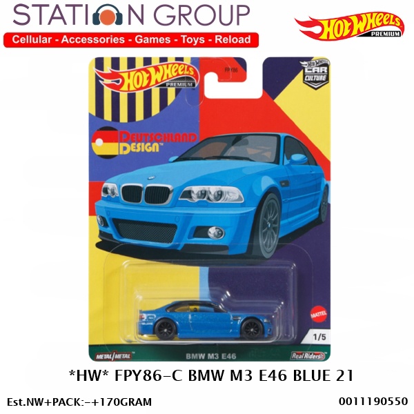 HOT WHEELS HW FPY86-C BMW M3 E46 BLUE 21 - DIECAST