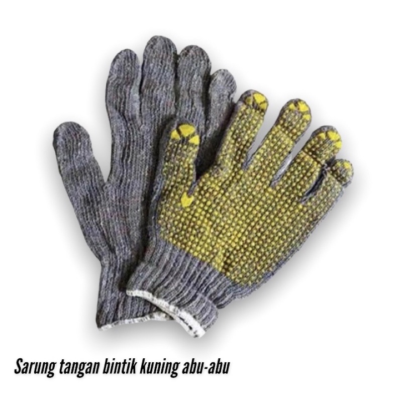 Sarung tangan bintik kuning Abu-abu