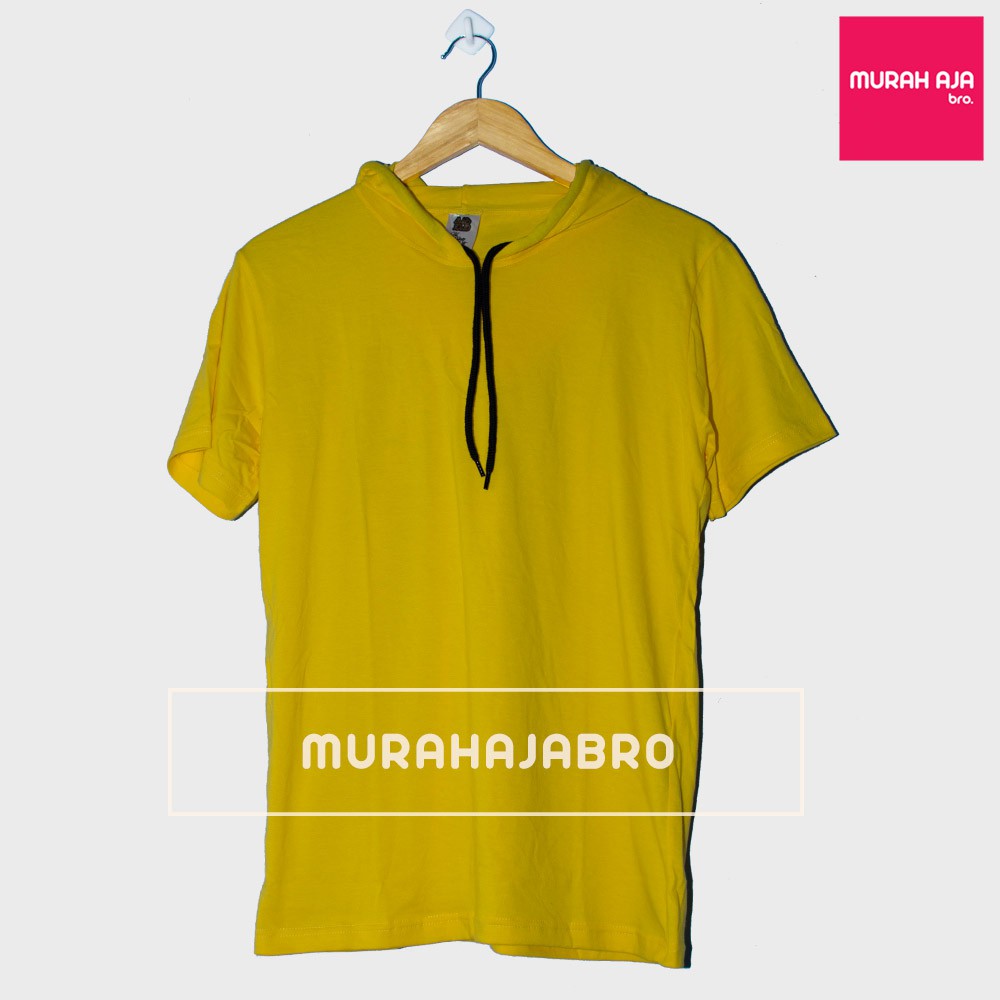 Baju Kaos  Polos  Hoodie Lengan Pendek Tali Pria Wanita 