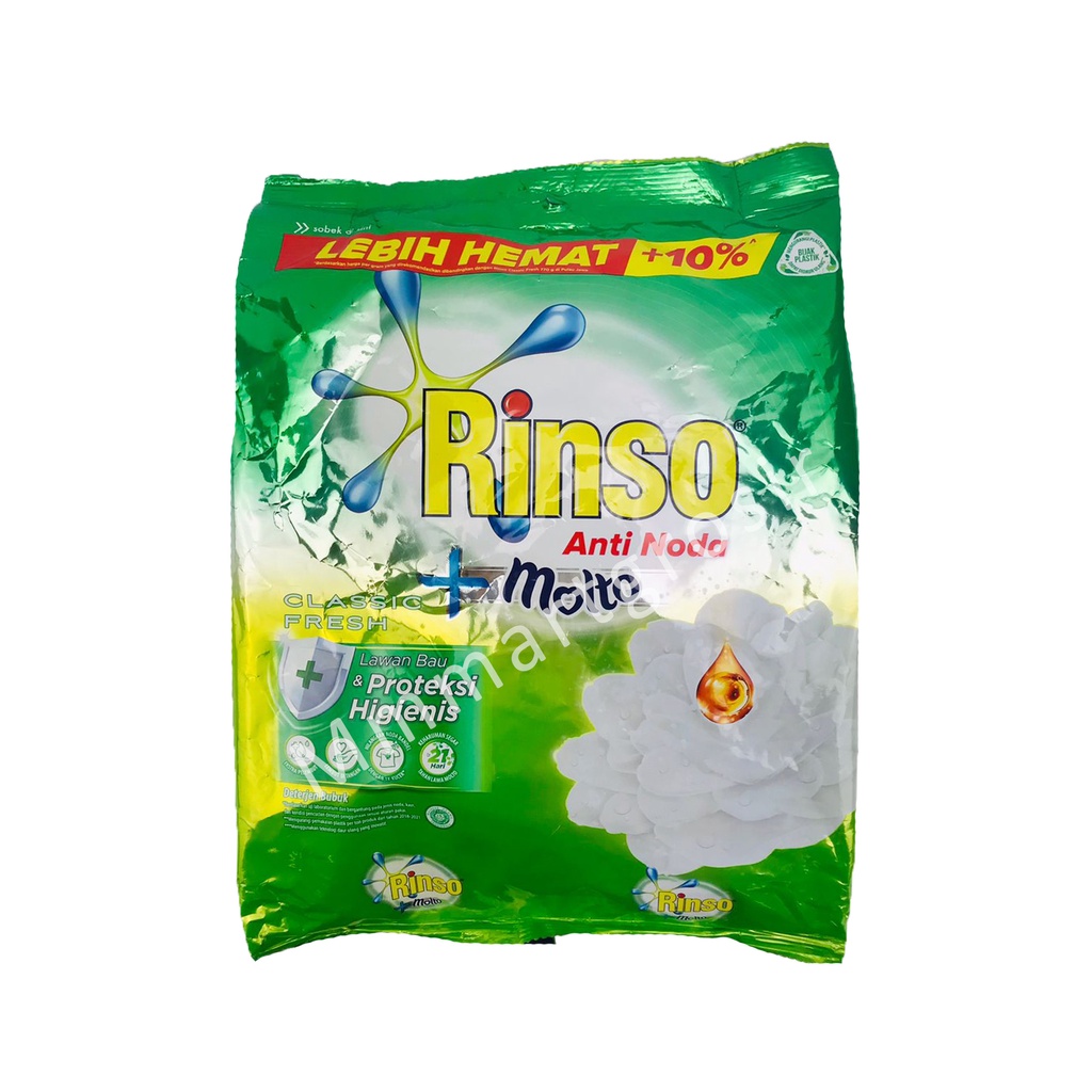 Rinso + Molto / Deterjen Bubuk / Anti Noda / Classic Fresh 1.2kg