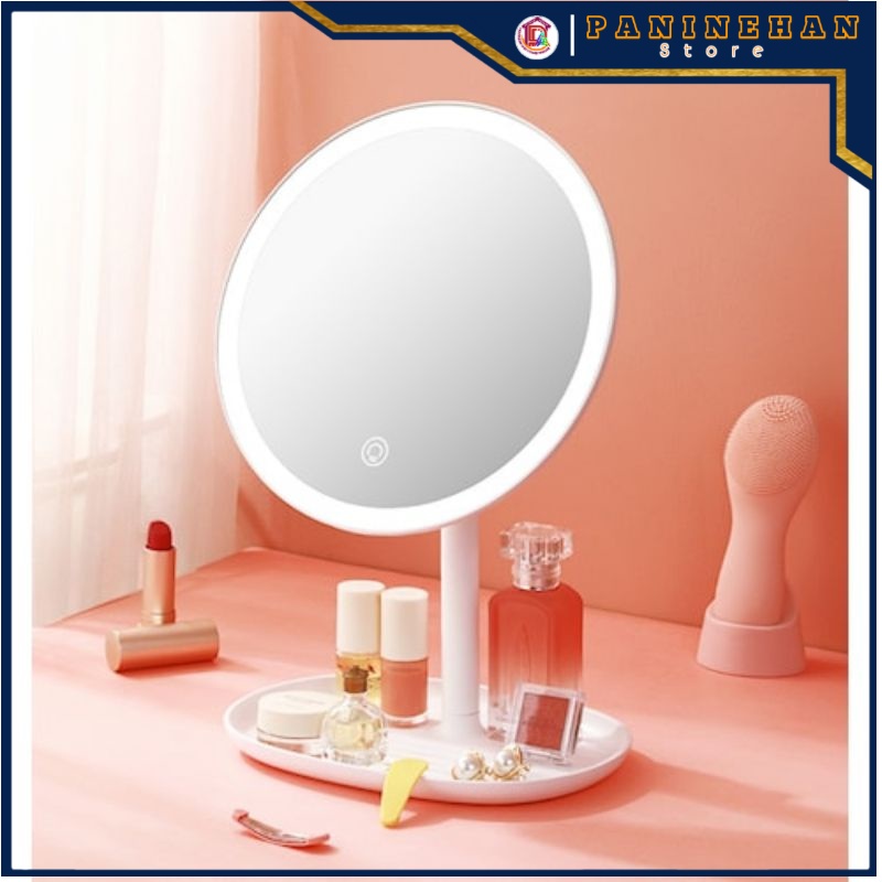 PN0388 Cermin Make Up Kaca Rias Lampu LED Bulat
