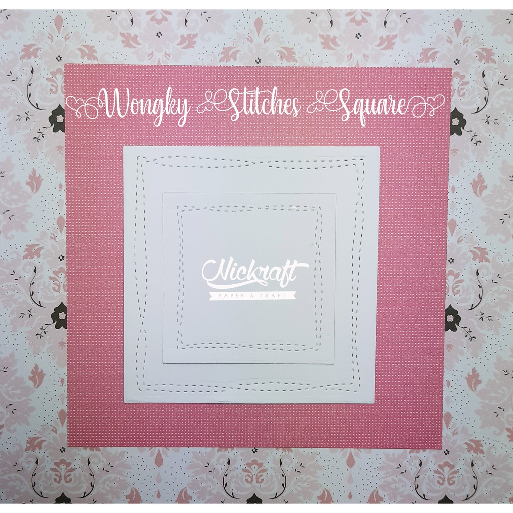 

WONGKY STITCHES SQUARE - Bahan Scrapbook Label Kotak