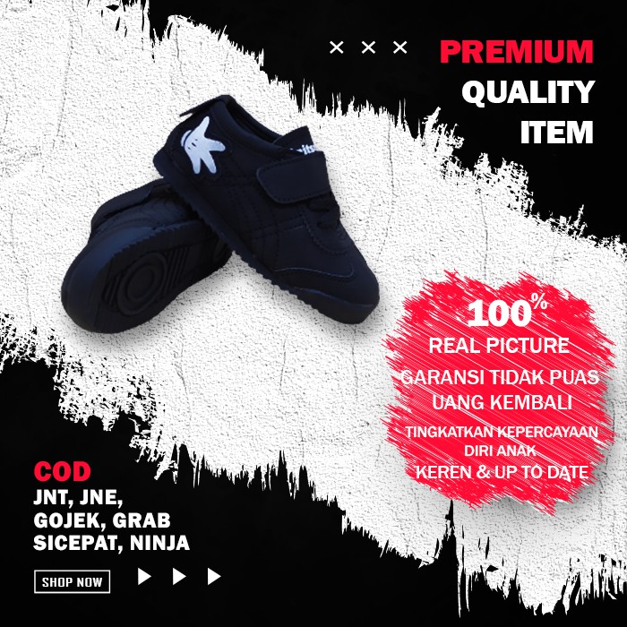 Sepatu anak laki laki cowok sepatu anak perempuan cewek sneakers anak sekolah 1 2 3 tahun OTM-07
