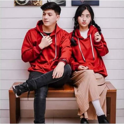 Jaket Couple Pria Wanita Masa Kini Trendy Modis Kembaran Model Baru - Sweater Couple Natural Hoodie