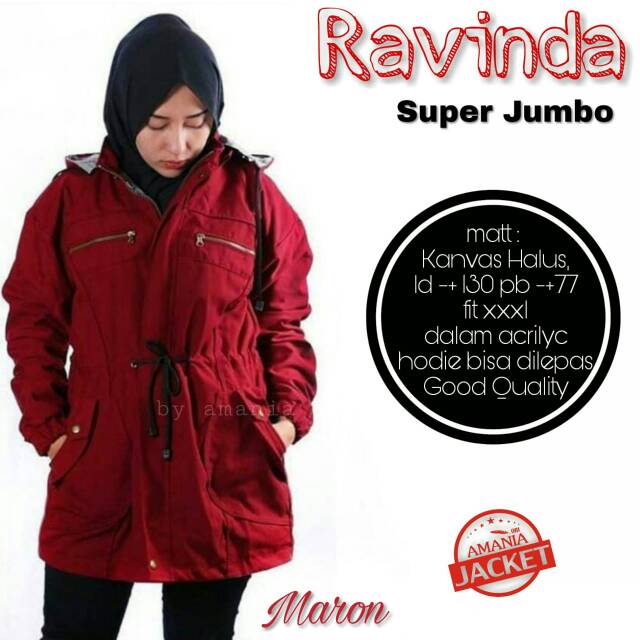 Jaket Wanita Jumbo RAVINDA / Coat Wanita Murah / Jaket Wanita