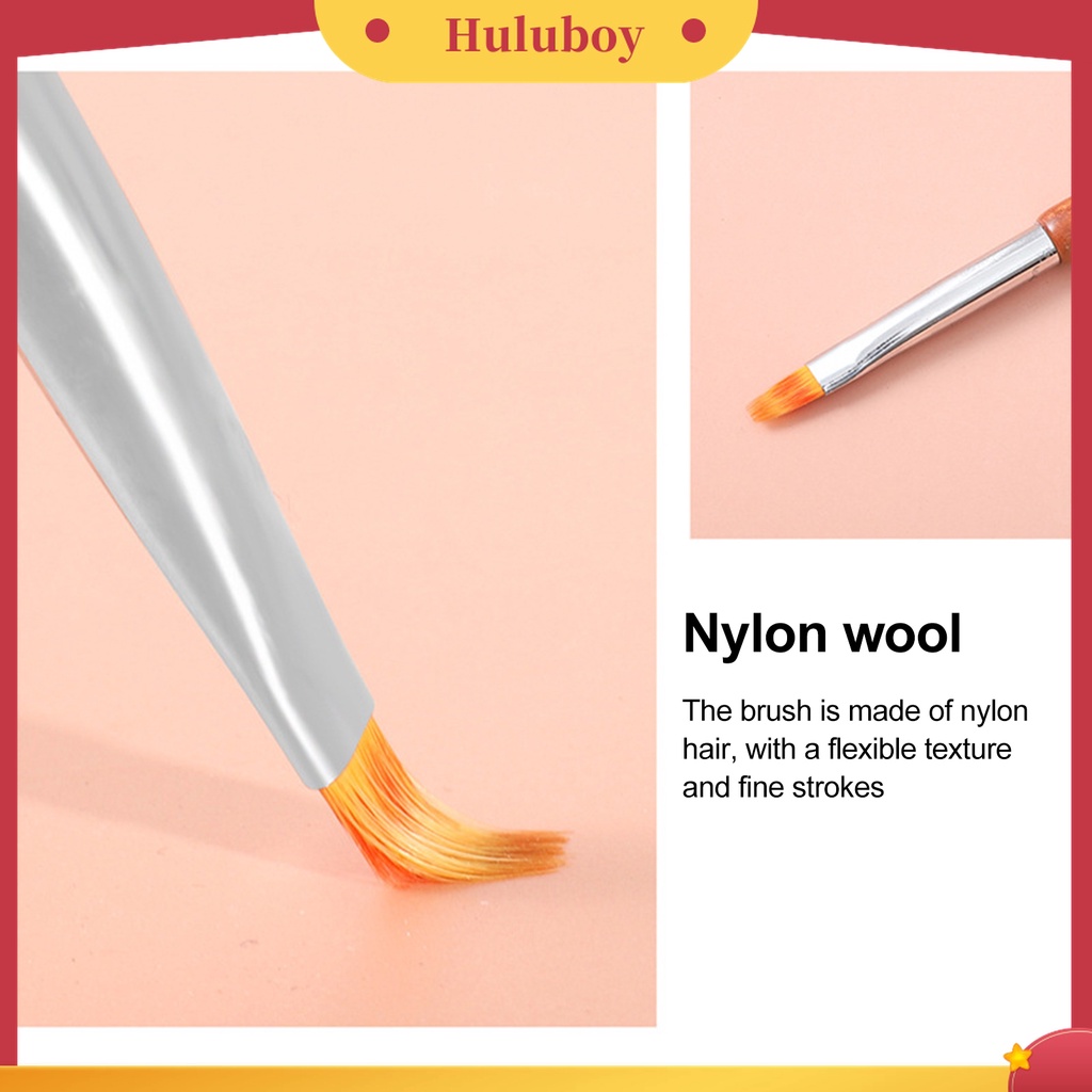 Huluboy Huluboy♡ Pen Brush Nail Art Bahan Nilon Wol Sandalwood Untuk Kecantikan