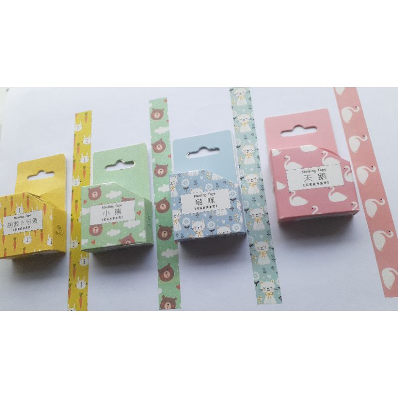 [ AVOCRAFTDO ] Washi Tape kertas ukuran 1,5cm x 5m