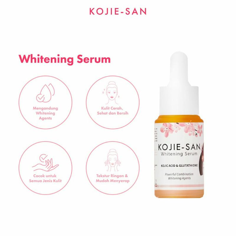 KOJIE SAN SERUM WHITENING KOJIE ACID &amp; GLUTATHIONE 25ML [BPOM]