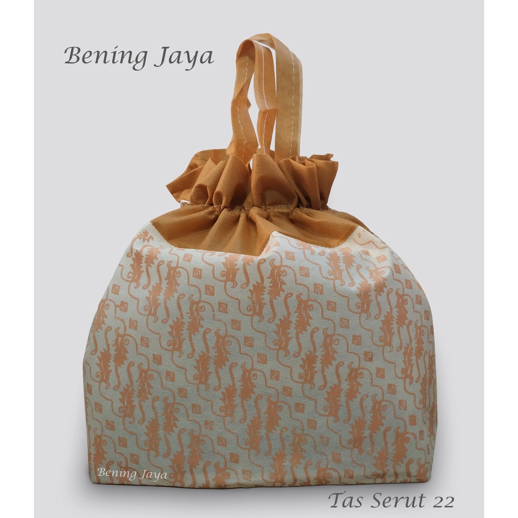 

Tas Hajatan Goodie Bag Serut 22 Batik Liris Mocca Cream