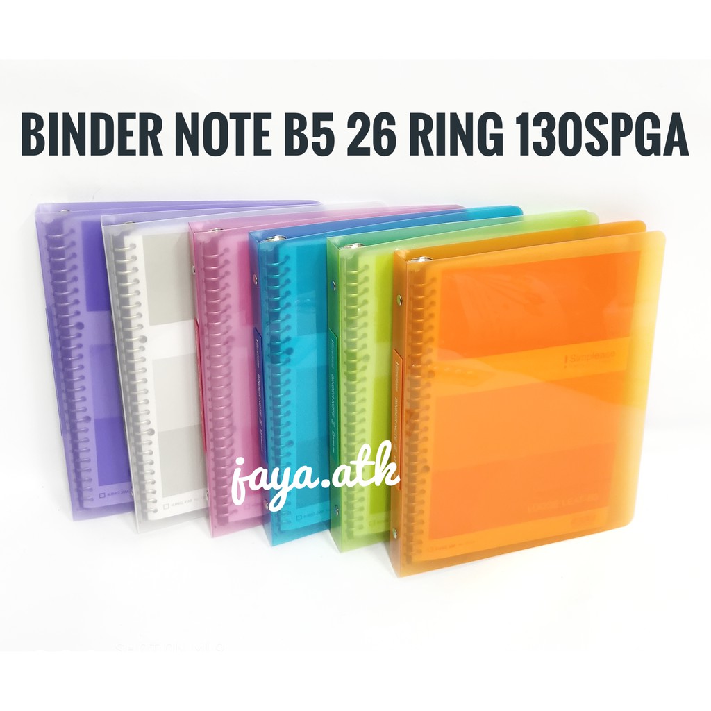 

BINDER NOTE B5 26 RING MAP BINDER LOOSE LEAF B5 WARNA TRANSPARANT BONUS ISI 130SPGA KING JIM