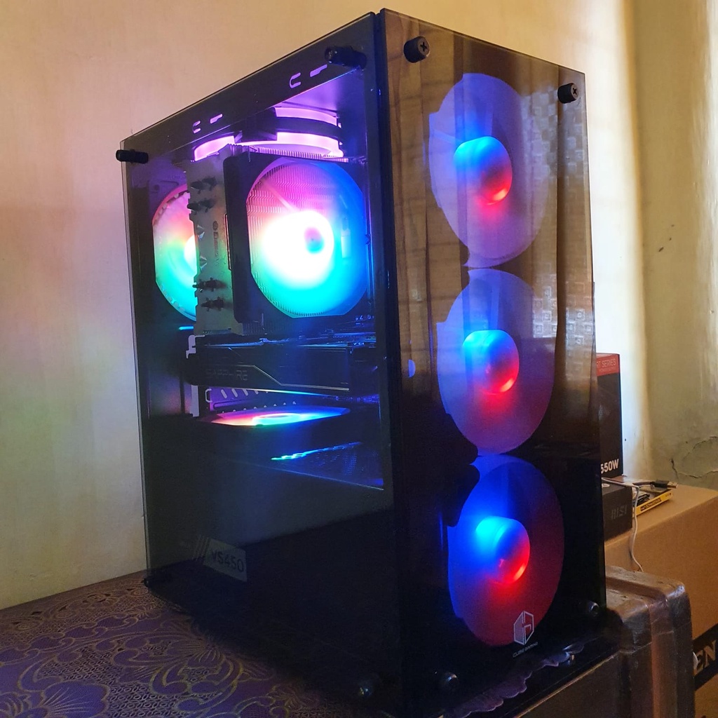 PC gaming PS4, editing FOTO/VIDEO Intel Core i3 10100f (setara Core i7 7700 gen7)/RX 460 4GB DDR5