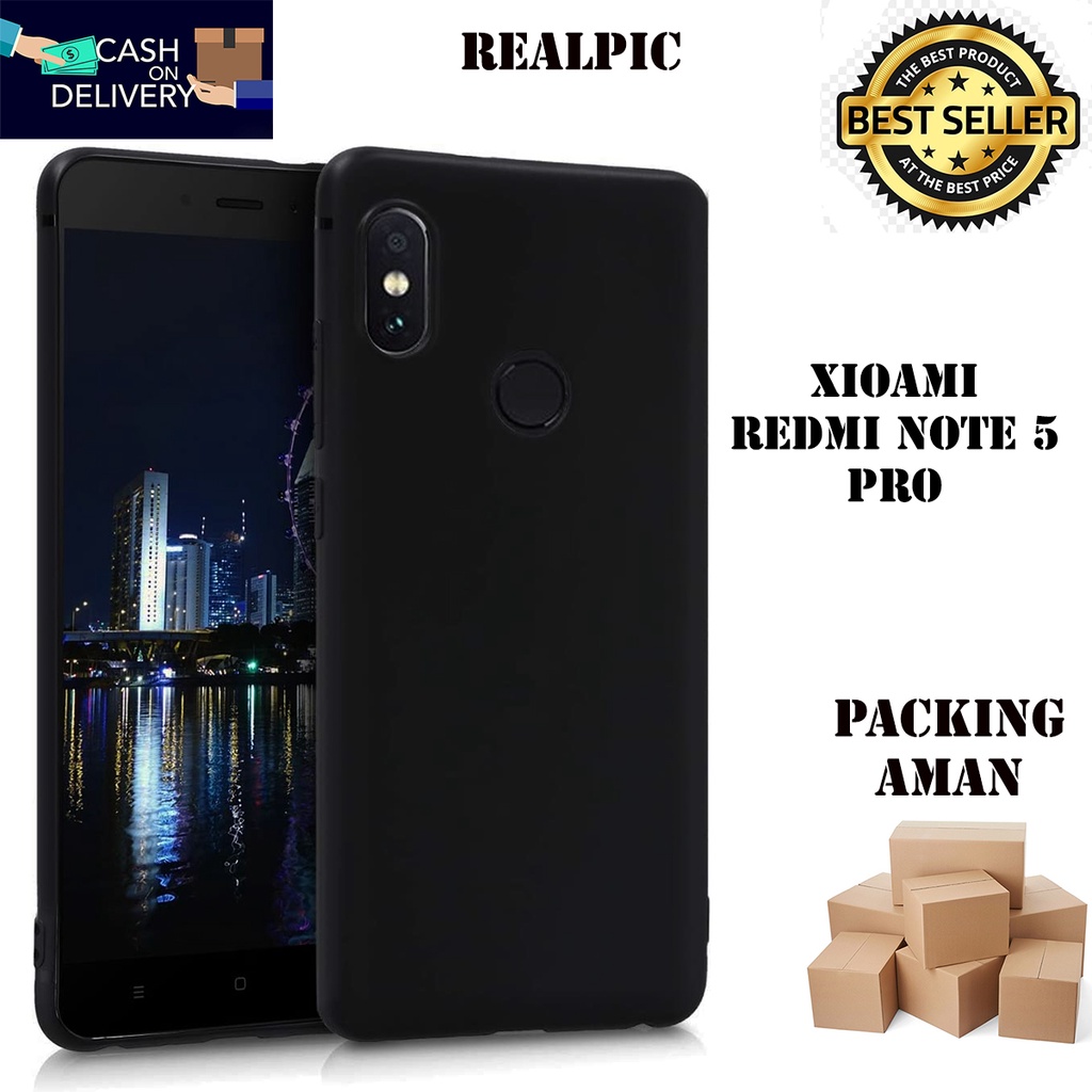 Casing Xiaomi Redmi Note 5 Pro SoftCase Black Matte