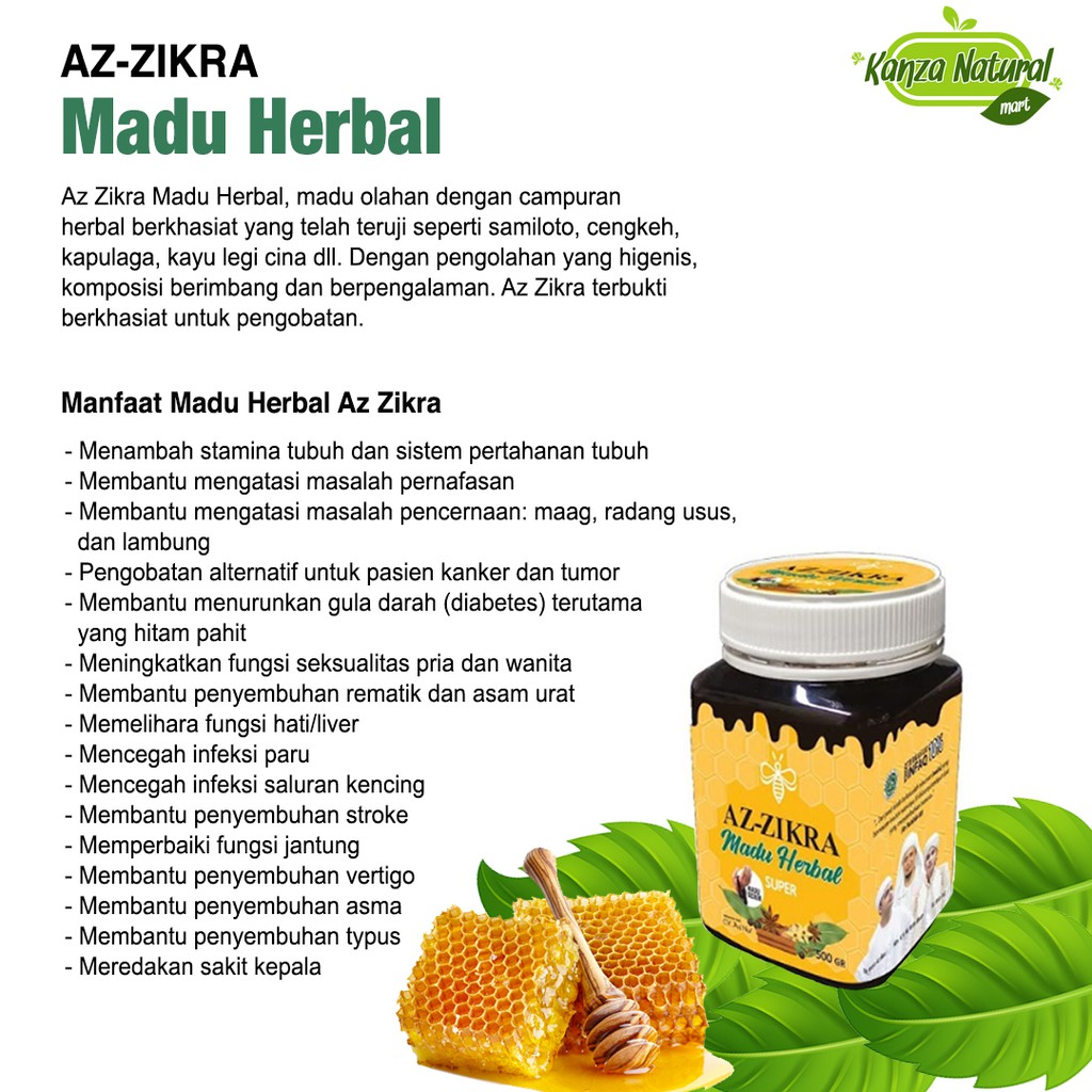 Madu Az Zikra Herbal Manis Indonesia