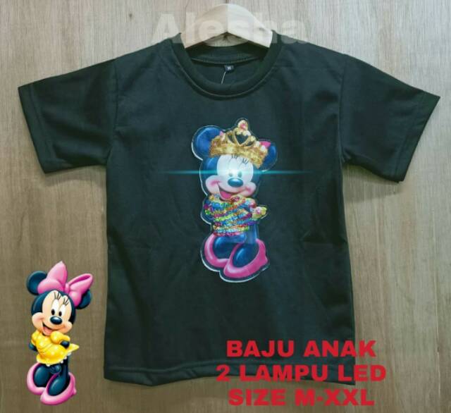 Rully68 _kaos Anak 2 lampu lem / kaos Anak katun murah tapi mewah