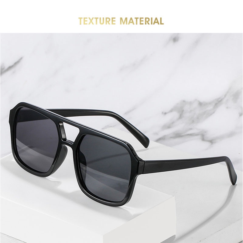 Kacamata Hitam Wanita Retro Klasik Kacamata Fashion Frame Besar Lensa UV Untuk Pria - AG2