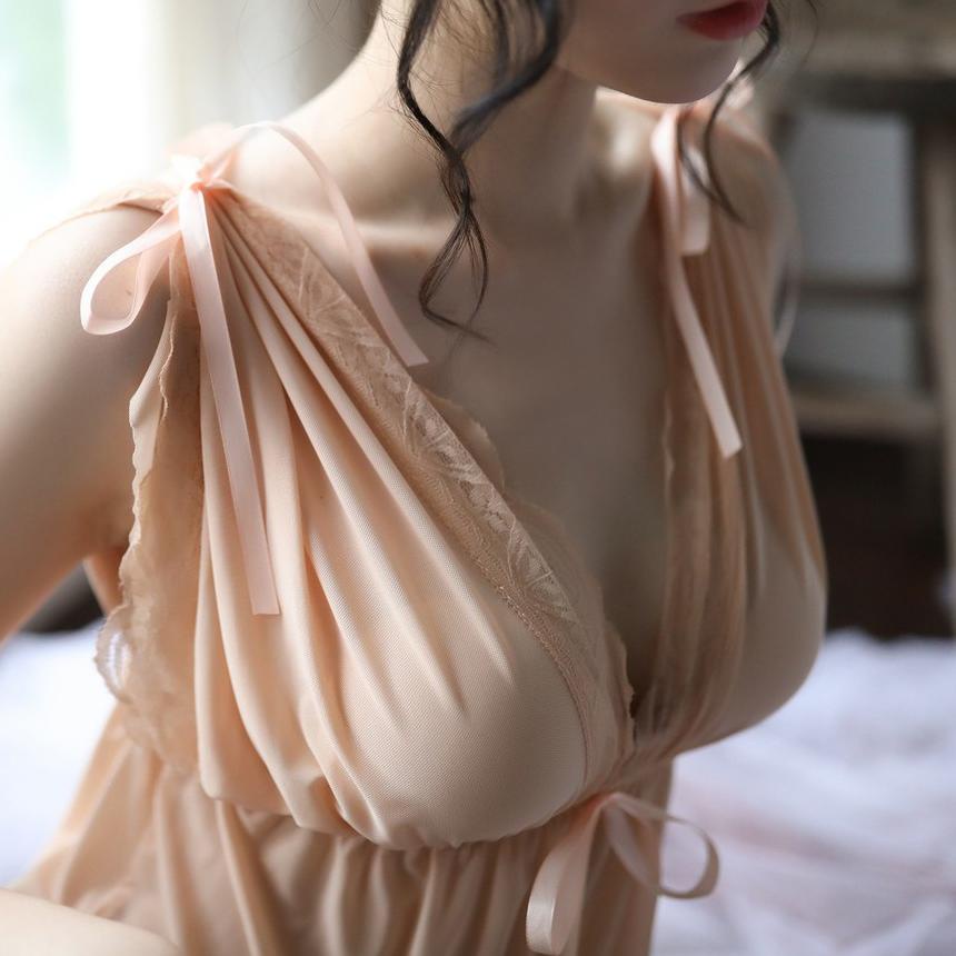 ◘ Ɛѵҽ Set Lingerie Jumbo + G String Seksi Model Babydoll V Neck 1151 ➢