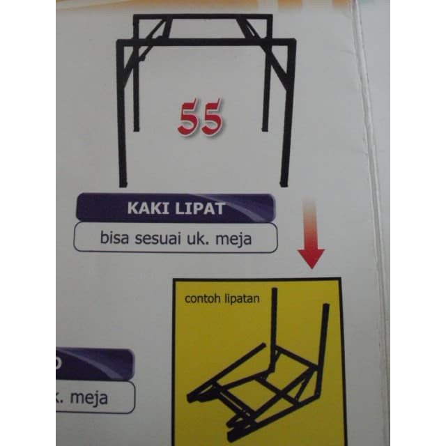 kaki meja lipat kaki lipat kaki powder coating hitam lipat