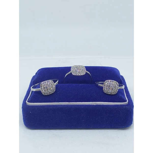 CINCIN KOTAK CORR MP SIZE TANGGUNG / CINCIN PERAK ASLI SILVER 925 LAPIS EMAS/ CINCIN FASHION WANITA TERBARU