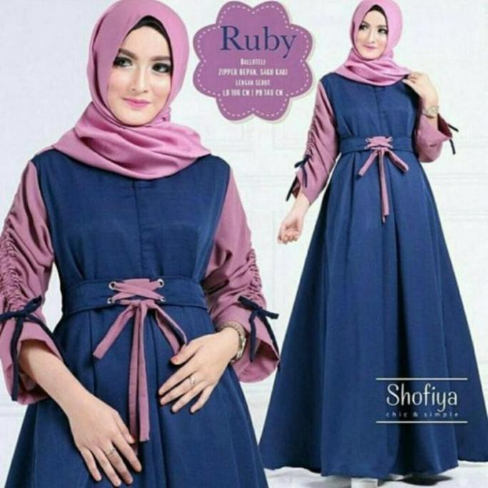 HOT SALE - GROSIR BAJU MAXY DRESS MUSLIM WANITA MURAH TERBARU / RUBY MAXY PR001 JUMSUIT