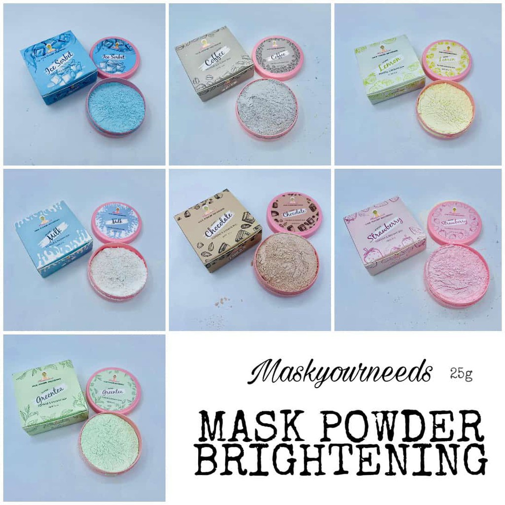 (BOSS) (MYN) Maskyourneeds 25g - Mask Powder Brightening -  Masker wajah - Masker bubuk - 25g