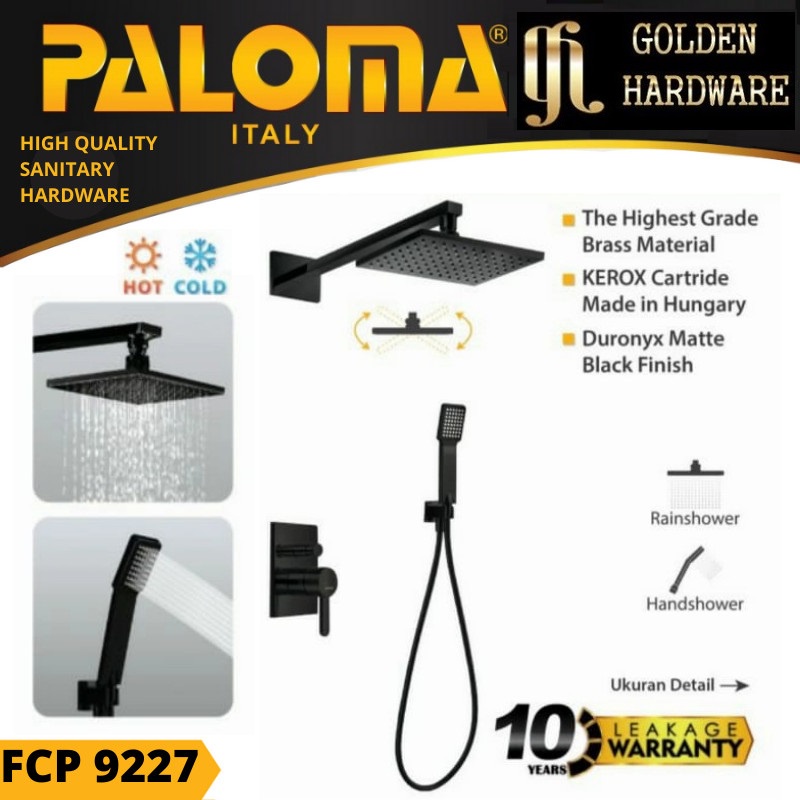 SHOWER SET TANAM PALOMA FCP 9227 4 WAY KERAN AIR PANAS DINGIN HITAM