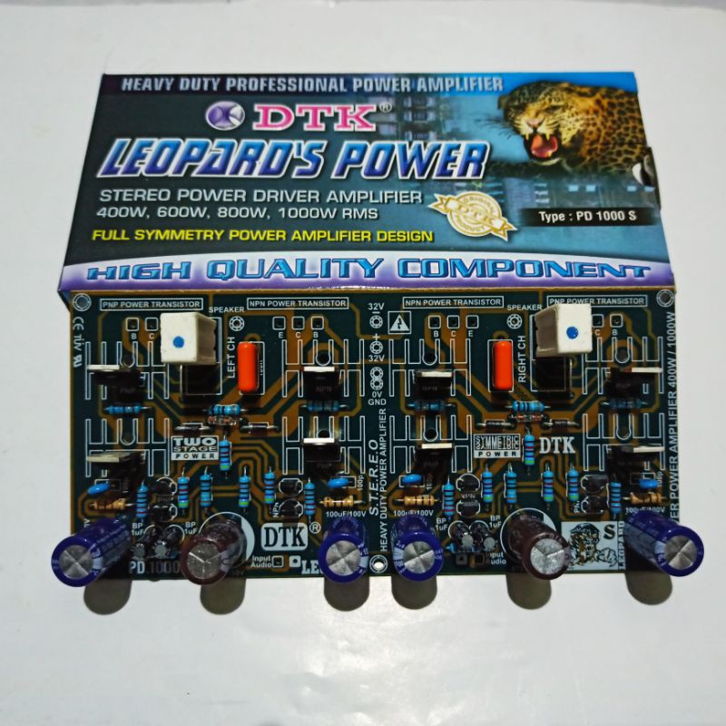 DTK Leopard Stereo Power Driver Amplifier PD 1000 S