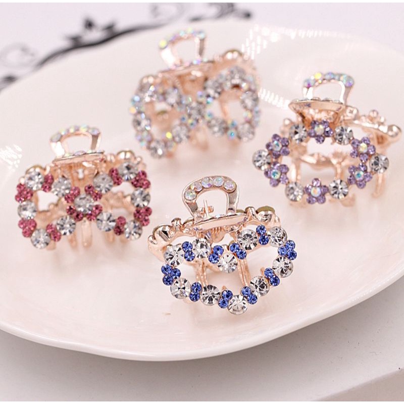 Jedai Mini Korea Logam 3cm / Jepit Poni Diamond Elegan