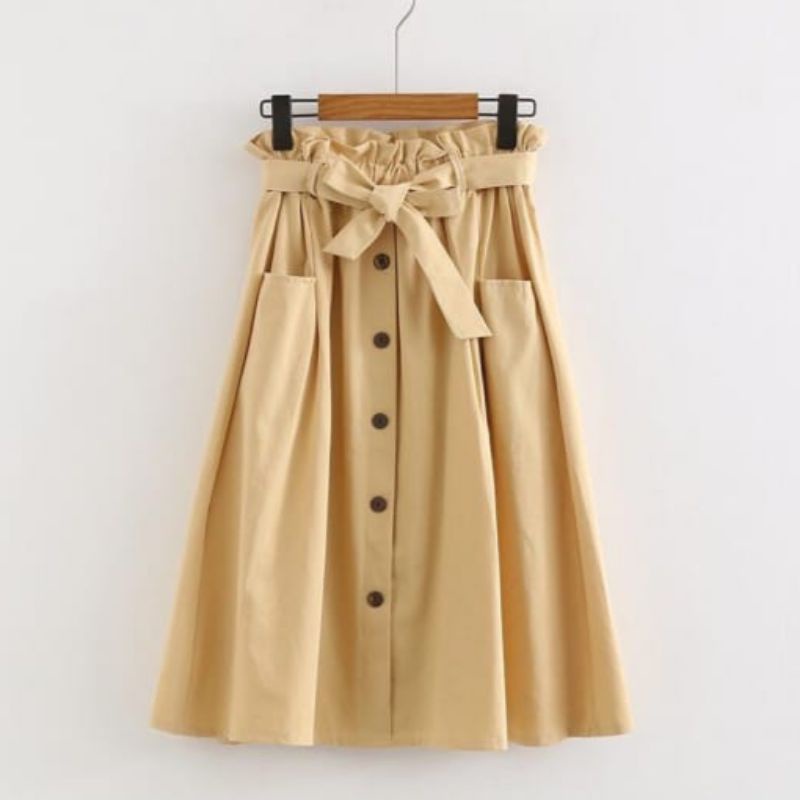 ALEEYA Rok Suede 7/8 / Amina Button Midi Skirt Suede (2508)