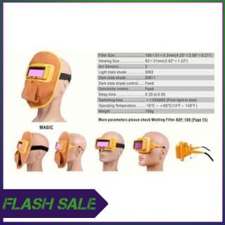 Kedok Kaca Mata Las Kulit Asli Otomatis