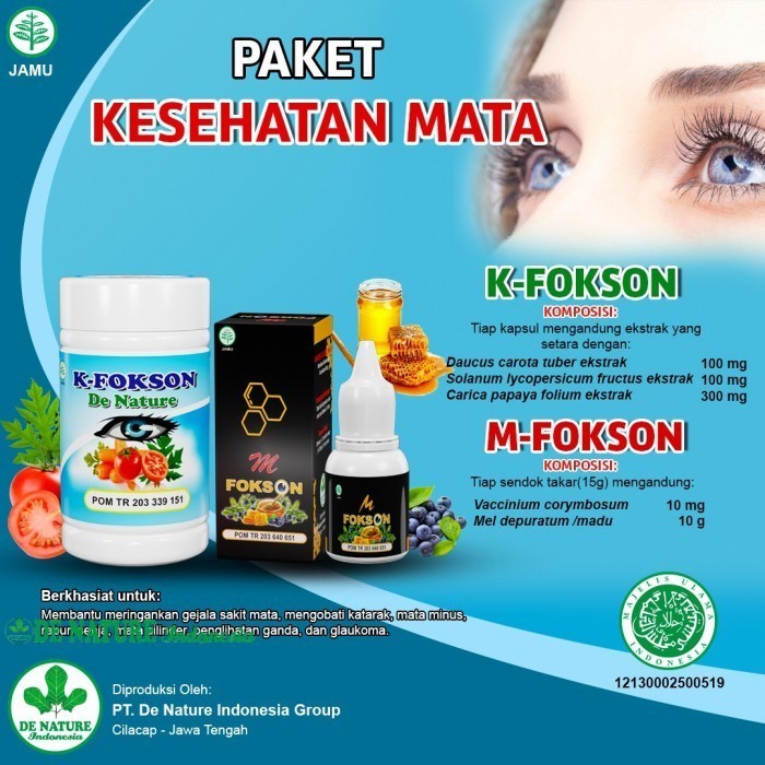 K-FOKSON DAN M-FOKSON De Nature Obat mata rabun,katarak,silinder garansi ASLI