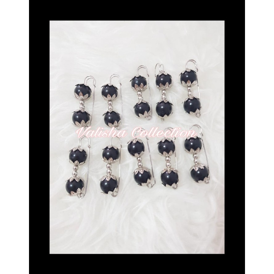 Langsung Order Peniti Bros Bola Hitam Besar Plastik Limited