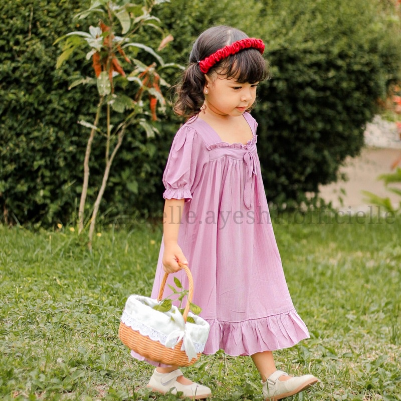 Ayesha - KINAN DRESS | Dress Anak Mewah Katun Rayon Crinkle