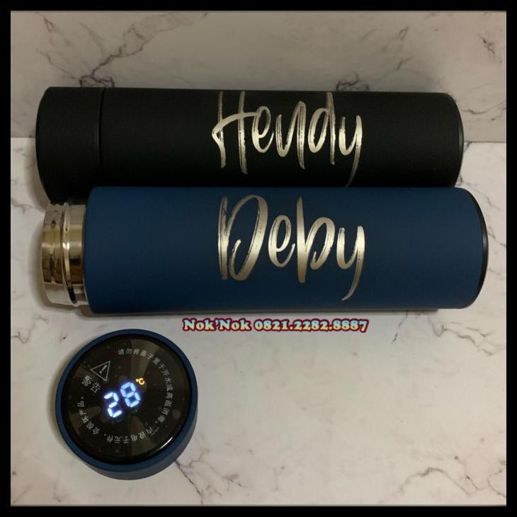 Custom Tumbler Termos Led Suhu 500Ml Grafir Nama / Logo / Souvenir
