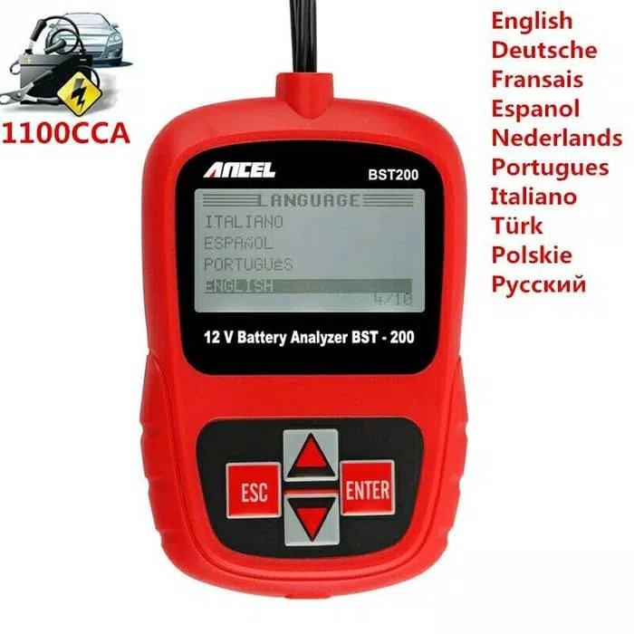 NEW ANCEL Bst200 Car Battery Tester alat tester aki accu 12V 1100CCA TERLARIS