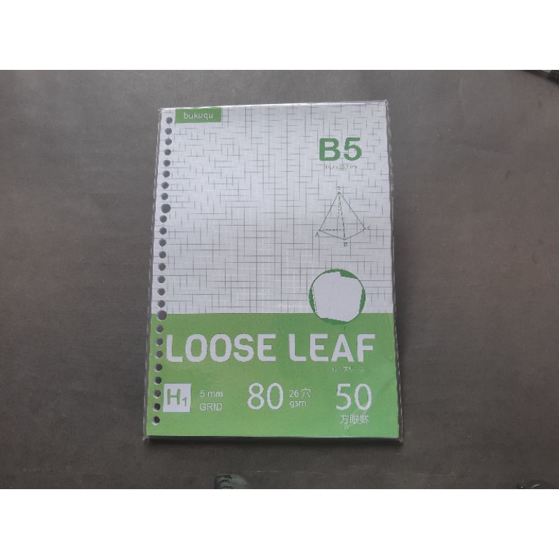 

B5 Loose Leaf Grid 80 gsm 50 lembar / kertas file by bukuqu
