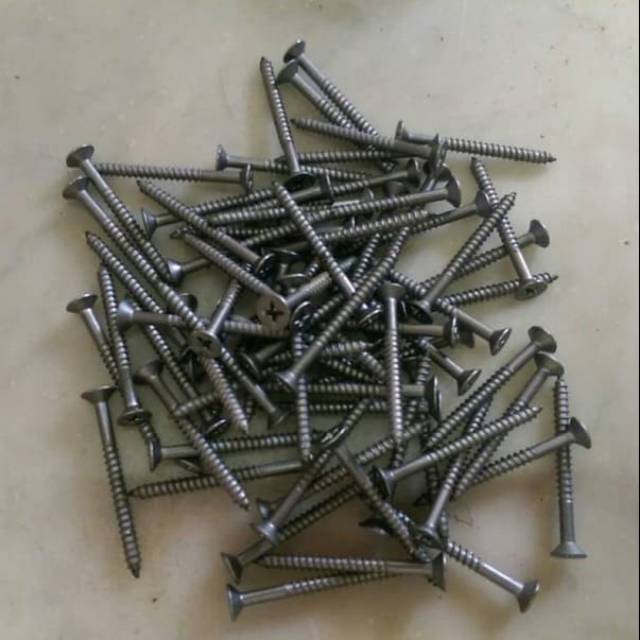 SEKRUP SKRUP KAYU 5 CM KEPALA PLUS + 2 x 9