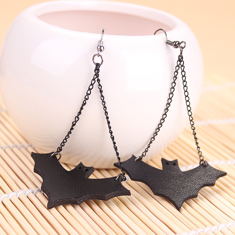 Haloween Gothic Bat Woman Earrings 8511