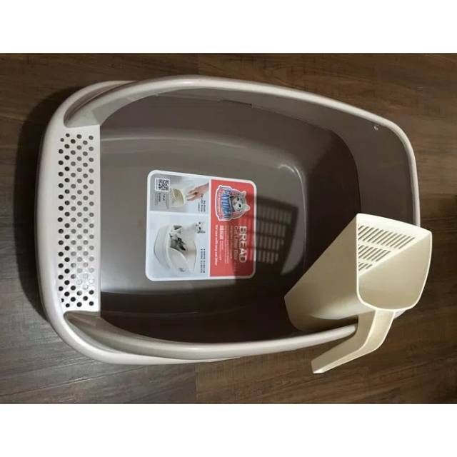 Catidea Toilet Kucing Cat Litter Box XL  Bread Rock Cokelat