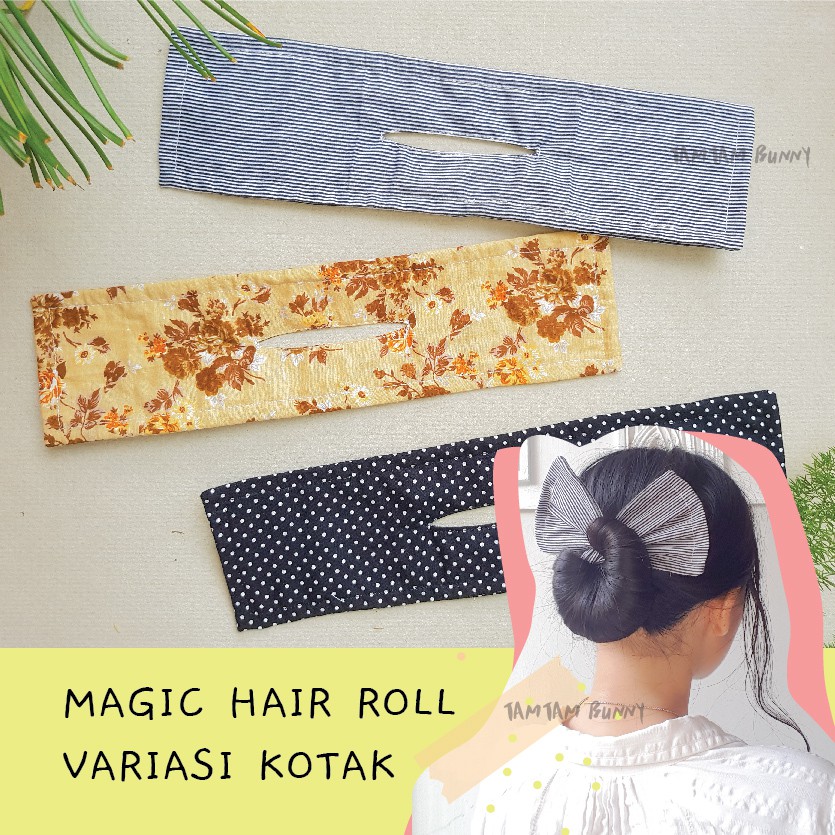 VIRAL Magic Hair bun maker VARIASI KOTAK/ Donat sanggul cepol /Gulungan Rambut Hairdini Korea