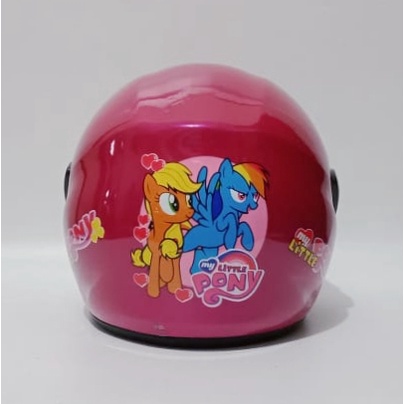 HELM ANAK CEWEK PREMIUM KARAKTER FROZEN LITTLE PONY untuk helm cowok batman spiderman tayo cars Helm anak retro lucu 5 - 12 Tahun berbakai macam karakter lebih unik dan aman sincan free bubble wrap COD cowok cewek pink hitam merah polos karakter junior