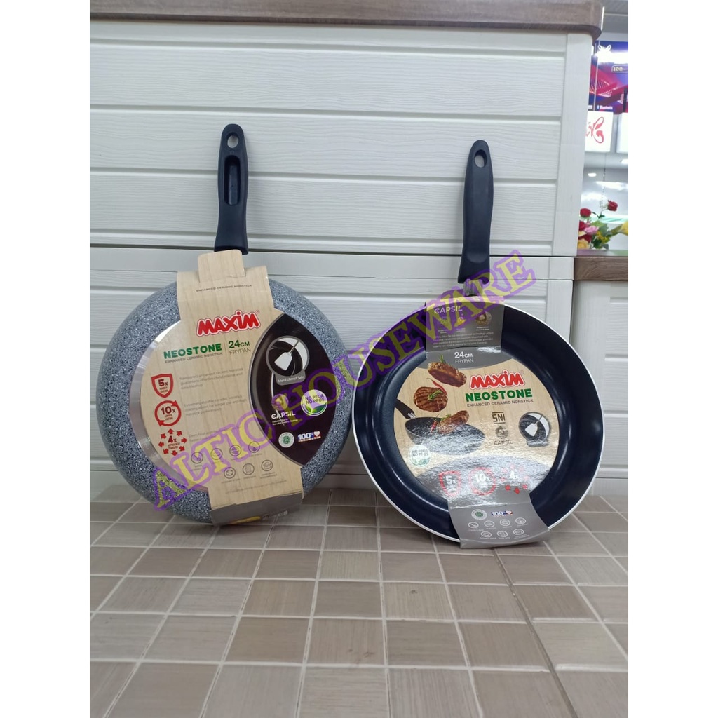 Maxim Neostone 24cm Frypan - Wajan Penggorengan Teflon Anti Lengket