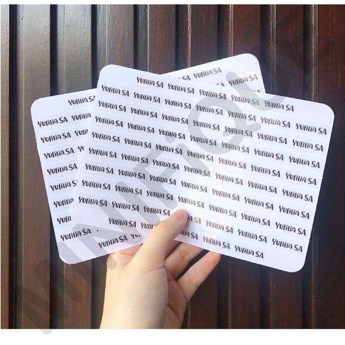 

stiker label nama bening transparent transparan satu kata minifiq90 Ayo Order