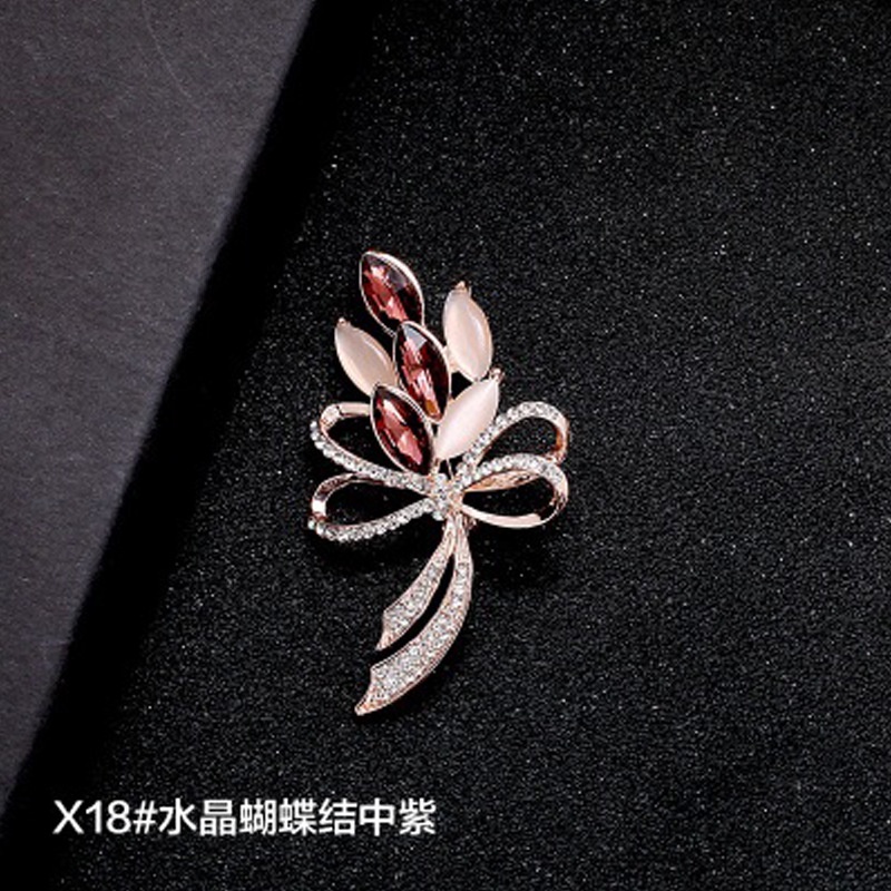 Candy Jewelry Fashion Korean Butterfly Brooches Gold Color Pearl Brooch Pins Rhinestone Breastpin for Women Bros Bentuk Permen Aksen Mutiara Imitasi Warna Emas Gaya Korea Untuk Pakaian