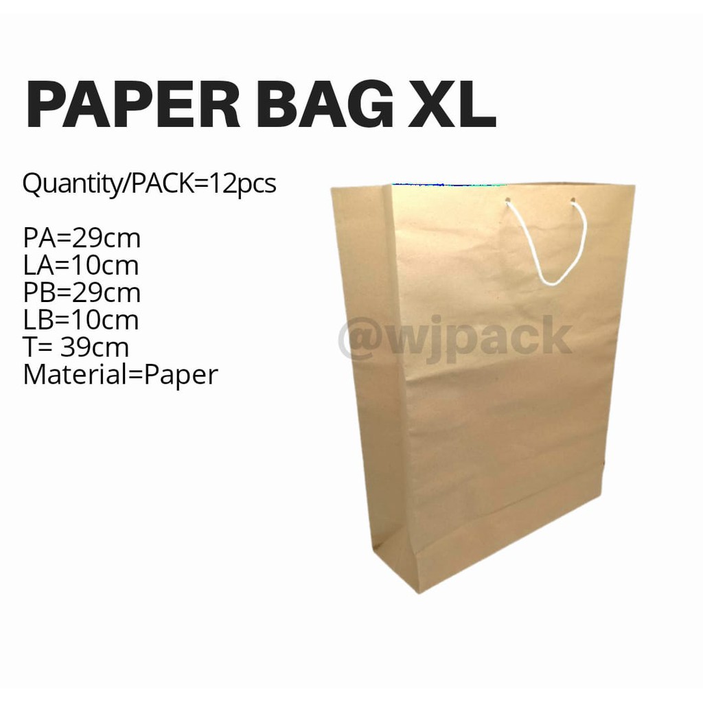 

PAPER BAG XL/LUSIN