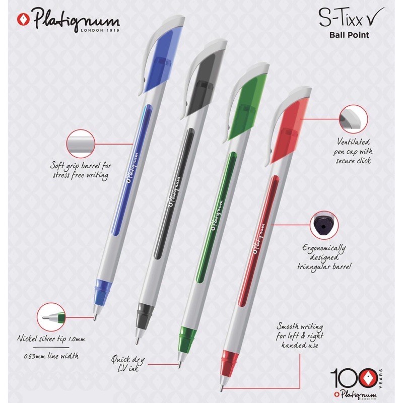 

Ballpoint Platignum Tixx S - Choice Of 4 Colours