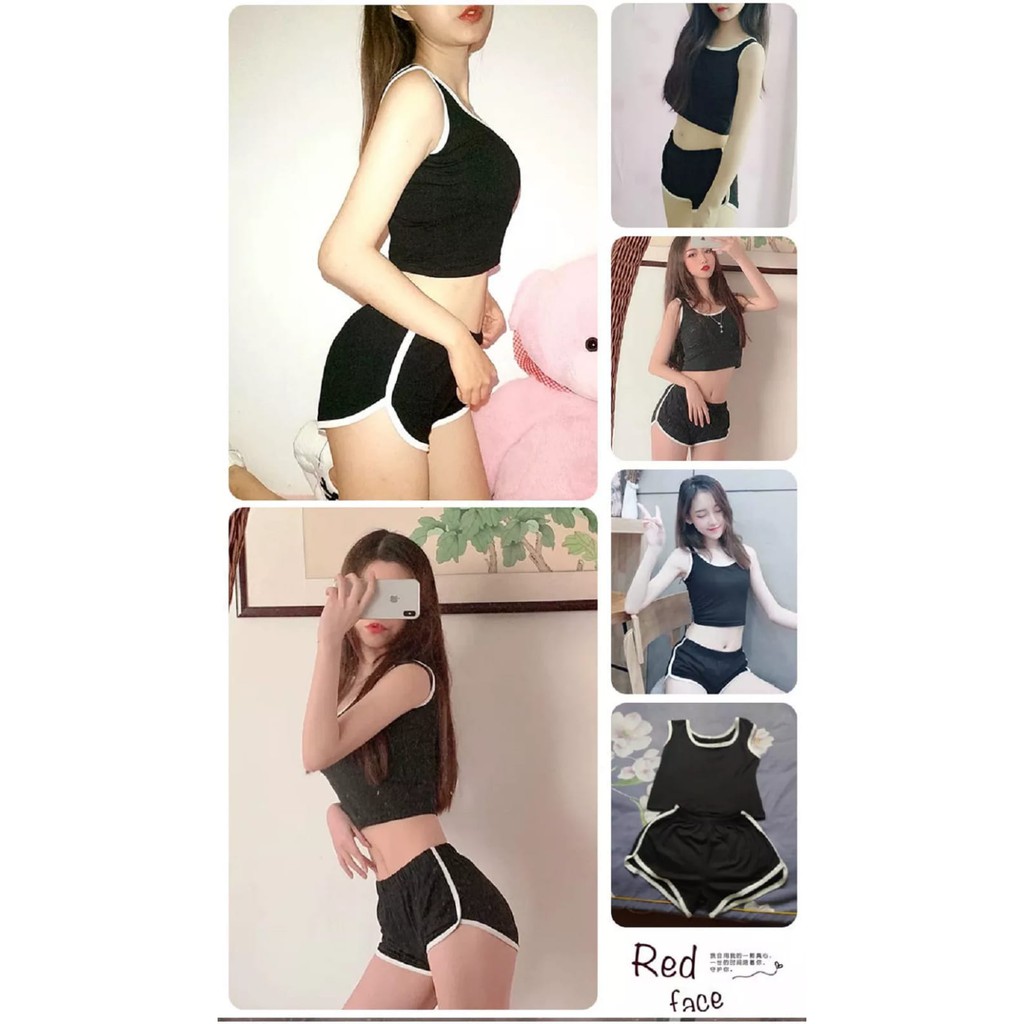 Vbras Offical Shop BR42 Pakaian Olahraga Sport Stelan Crop Top Sport Zumba Gym Yoga-8