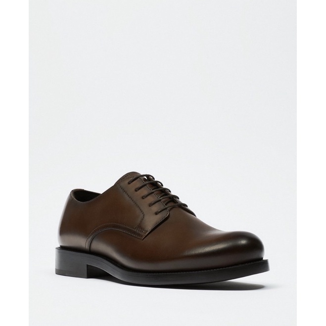 Zara Man Brown Leather Formal shoes