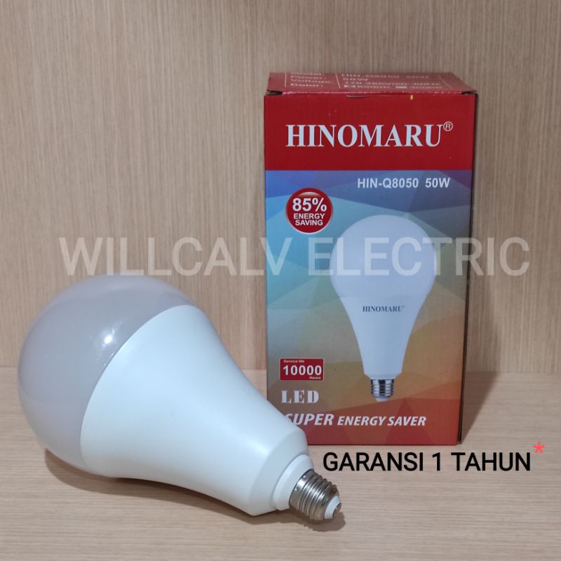 LAMPU LED HINOMARU BULB 50W 50 WATT CAHAYA PUTIH 6500K