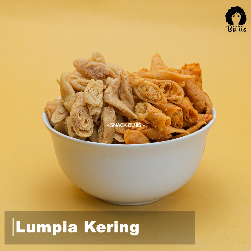 

250gram Lumpia Kering Original Asin/Pedas Snack Bu Iis Cemilan Sukabumi