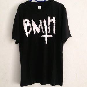 KAOS BMTH BRING ME THE HORIZON TULISAN PEDANG COMBED 30S